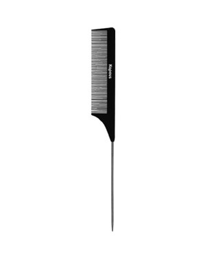 Расческа парикмахерская с металлическим хвостиком «Carbon fiber» 23127 мм Kapous